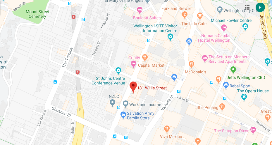 map of commercial lease buildings, Wellington